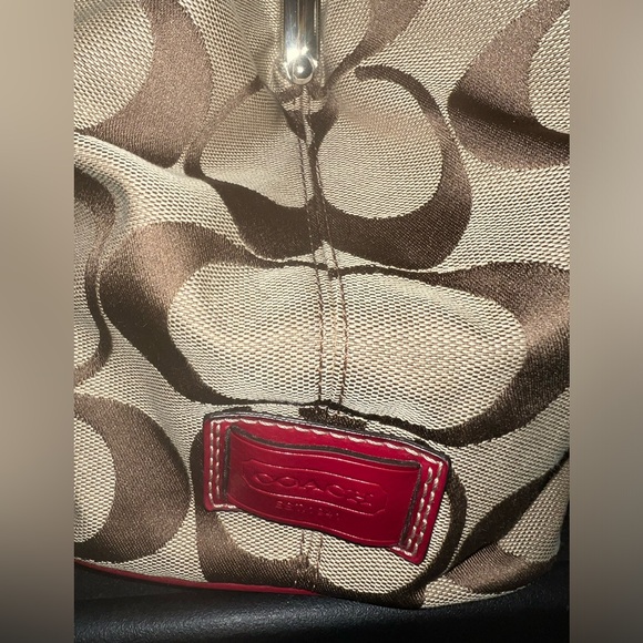 Coach Signature C Stripe Carryall with Kisslock F17424 - Picture 14 of 15